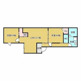 マンション RIKO塚口【1階】の間取り