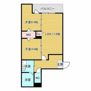 マンション RIKO塚口【2階】の間取り