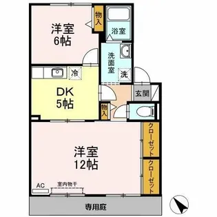 メゾン八事【1階】の間取り