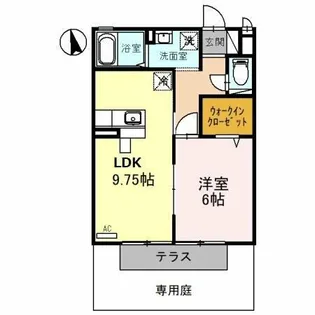 クレセントⅡ【1階】の間取り