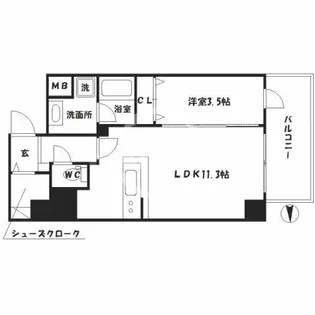 パンセ新町【6階】の間取り