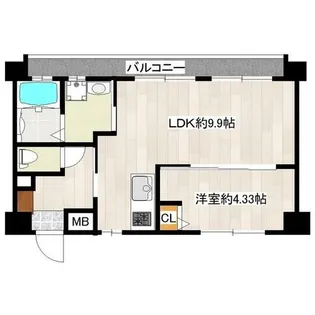 リラス吉塚駅東.【303号室】の間取り