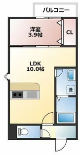 LECOCON岩倉Ⅴ【3階】の間取り