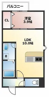 LECOCON岩倉Ⅴ【3階】の間取り