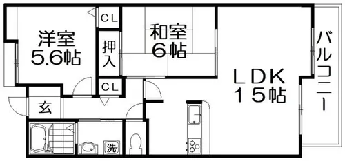 グリーンバーベナ小林【3階】の間取り