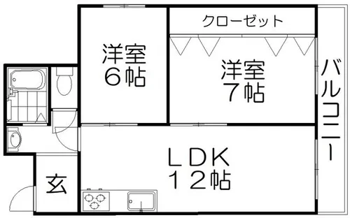ロイヤルハイツさつき丘【6階】の間取り