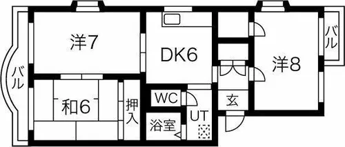 テラス台町【4階】の間取り