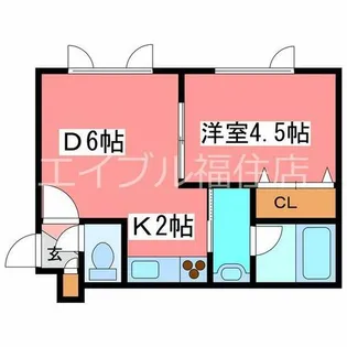 リッチタウン栄通弐番館【2階】の間取り