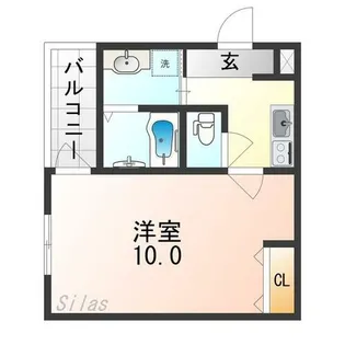 フジパレス長居【3階】の間取り