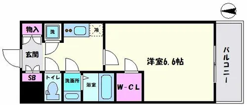 エスリード難波レジデンス【13階】の間取り