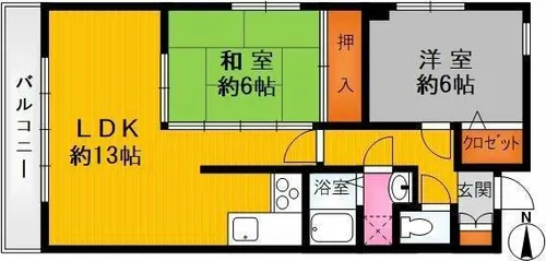 サングリエ間之町【3階】の間取り