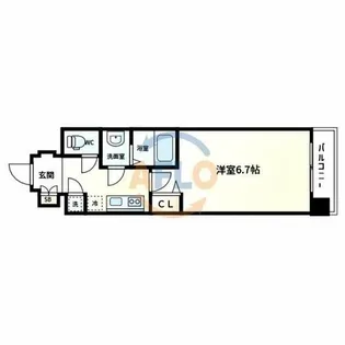 レジュールアッシュザ・パークフロント【4階】の間取り