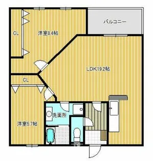 SUN石ナ曽根N【202号室】の間取り