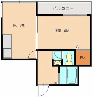 ルトゥール【204号室】の間取り
