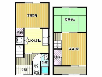 大阪府柏原市太平寺2丁目【一戸建】の間取り