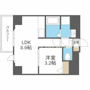 ジーグランデ九条【6階】の間取り