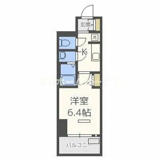 1Kの間取り画像