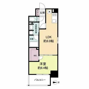 アプリーレ堺筋本町【6階】の間取り