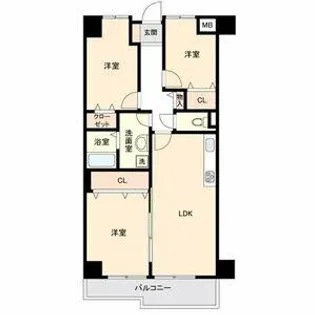 レジデンス代官町スクエア【9階】の間取り