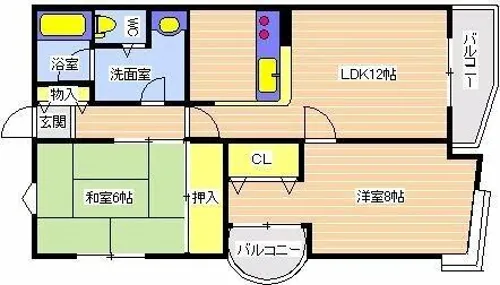 サンアミニティ【302号室】の間取り