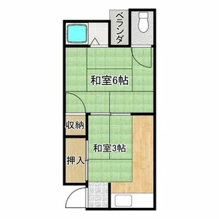 ミズイロハイツ【2階】の間取り