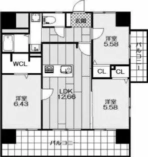 THE SQUARE・Glory Residence【11階】の間取り