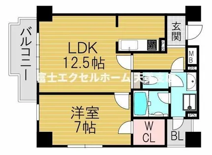 パシフィック平野第45ビル【902号室】の間取り