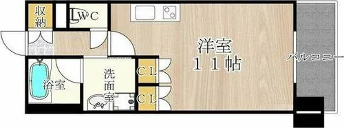 CITY SPIRE難波WEST【2階】の間取り