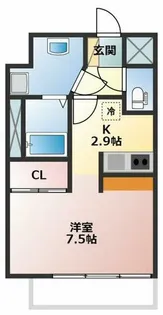 クレシタ大国【3階】の間取り