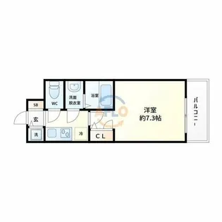 ライジングメゾン新大阪サウス【9階】の間取り