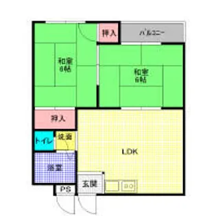 成田グリーンハイツ【202号室】の間取り