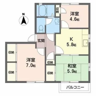 リリーハイツ夢前【2階】の間取り