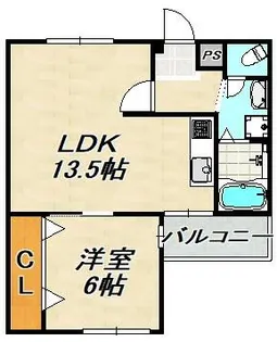 桂尾山サンハイツ【3階】の間取り