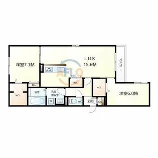 Raccolt阪南町【3階】の間取り