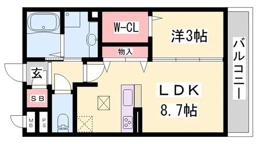 メゾンドールM【101号室】の間取り