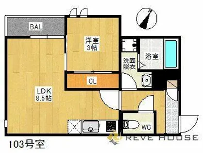 福岡県福岡市南区南大橋1丁目【アパート】の間取り