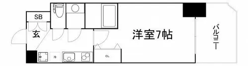 LUXE西長堀【2階】の間取り