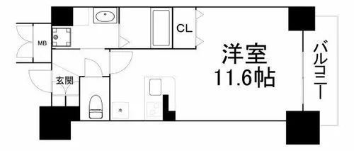 大阪府大阪市中央区内平野町3丁目【マンション】の間取り