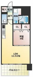 プレジオ八戸ノ里【3階】の間取り