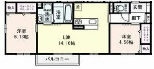エーデル自由丘Ⅲ【2階】の間取り