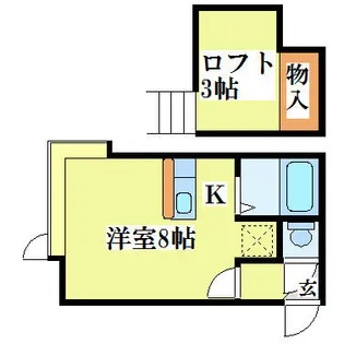 クラーク羊ヶ丘壱番館【106号室】の間取り