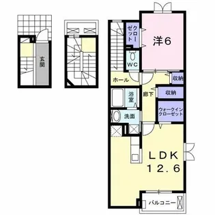 ルピナスC【3階】の間取り