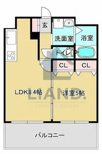 パークフラッツ博多吉塚【11階】の間取り