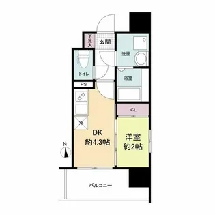 MODERN PALAZZO大濠スクエア【703号室】の間取り