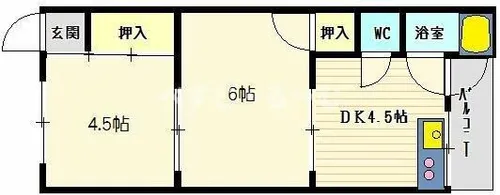第1松雅荘【2F号室】の間取り