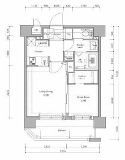 ネストピア薬院東【4階】の間取り