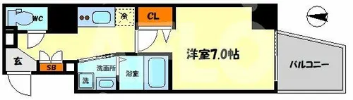 HORIZON UMEDA NORTH【11階】の間取り