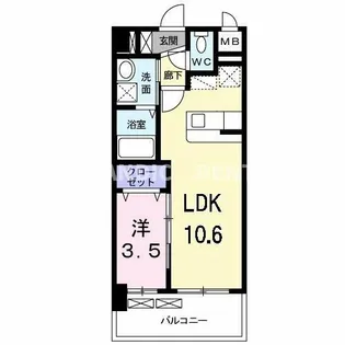 カーサ・デル・ソーレ【2階】の間取り