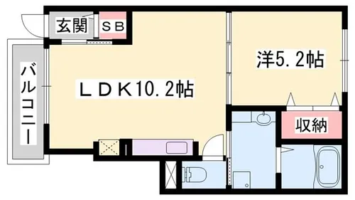 ベイシスルーム阿保【101号室】の間取り