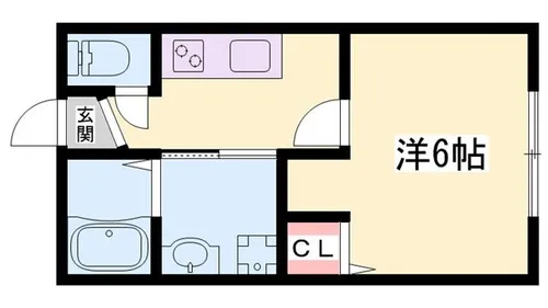 リープラスはりま勝原【1-C号室】の間取り